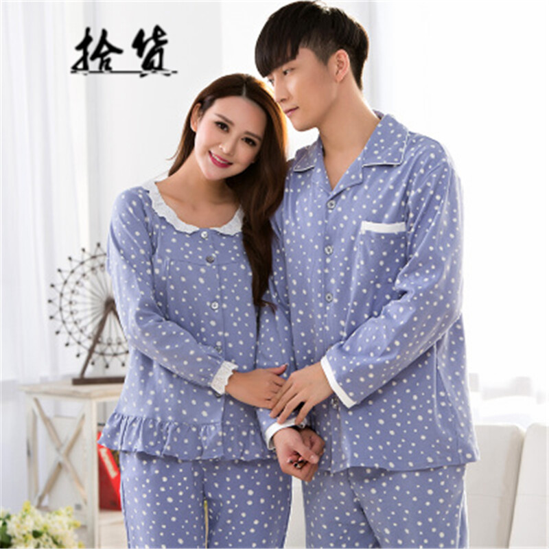 拾貨秋季新款情侶睡衣 可愛卡通印花，舒適家居首選
